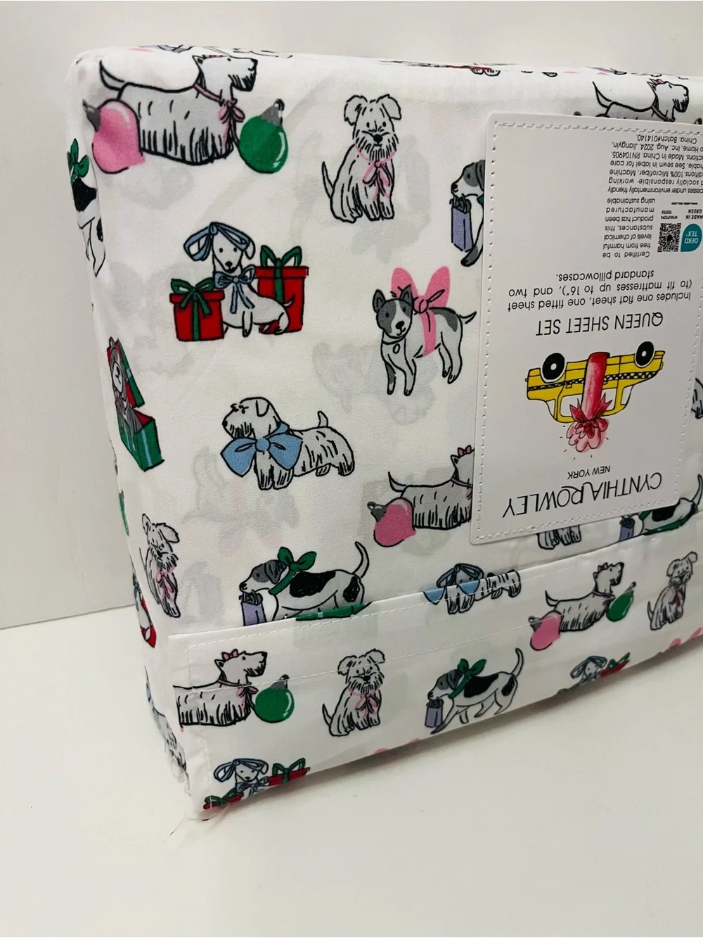 Berkshire Peanuts & Cynthia Rowley Lot of 2 Queen Sheet Sets Christmas Valentine